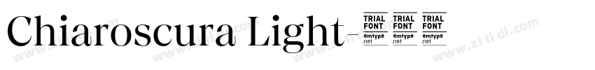 Chiaroscura Light字体转换